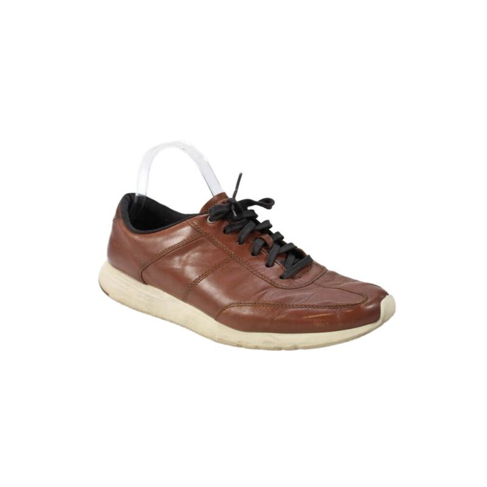 Cole Haan Grand.OS Mens Leather Walking Sneakers Brown Size 10 Medium